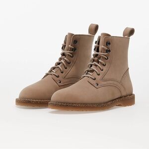 Birkenstock Bryson Shearling Beige Taupe Narrow Fit Lace-Up Ankle Boots size 7.5